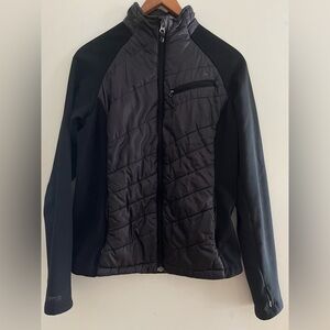 Köppen women's black quilted softshell jacket.Size S